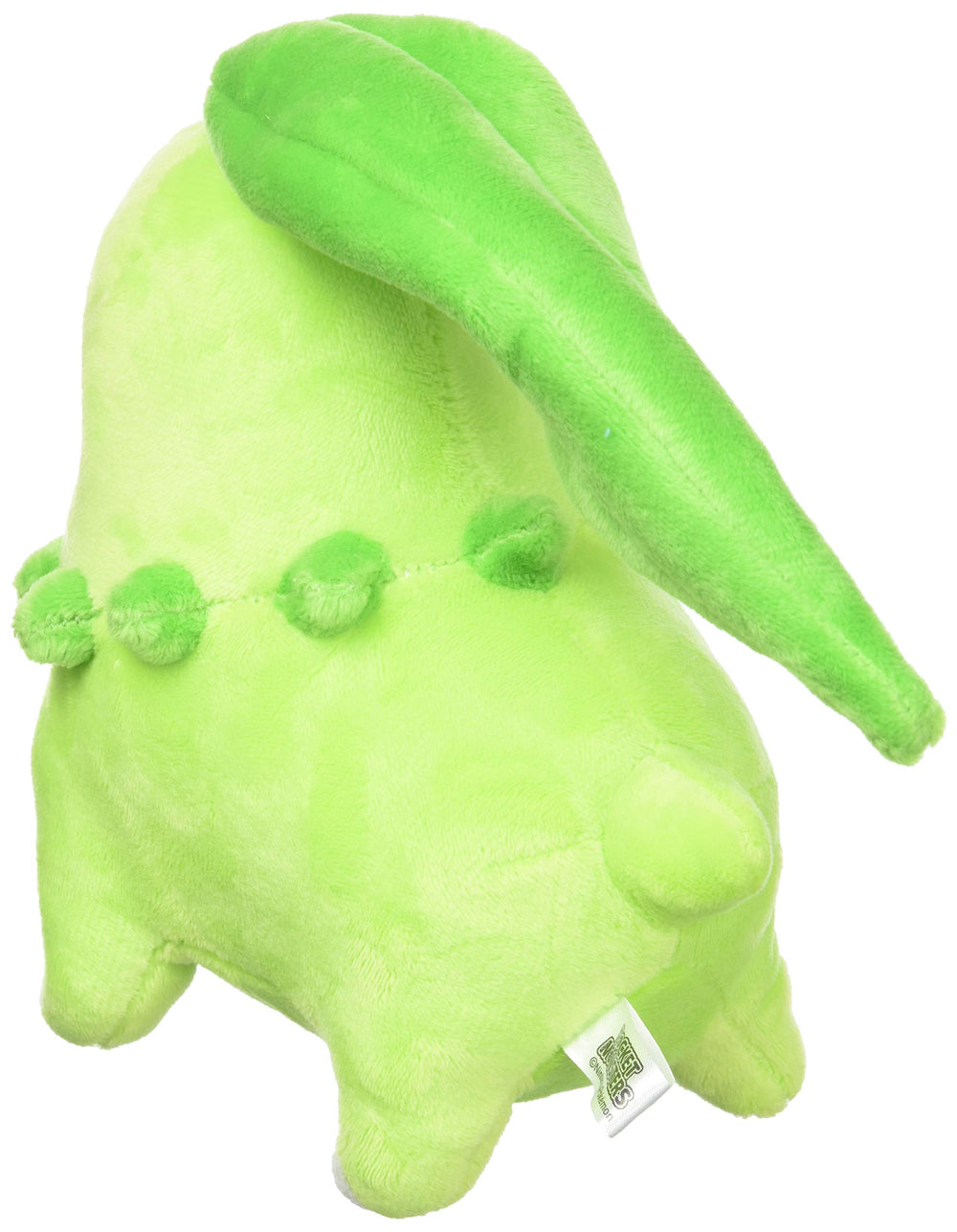 Sanei Chikorita plush leaf detail; textured leaf adds tactile charm and display appeal.