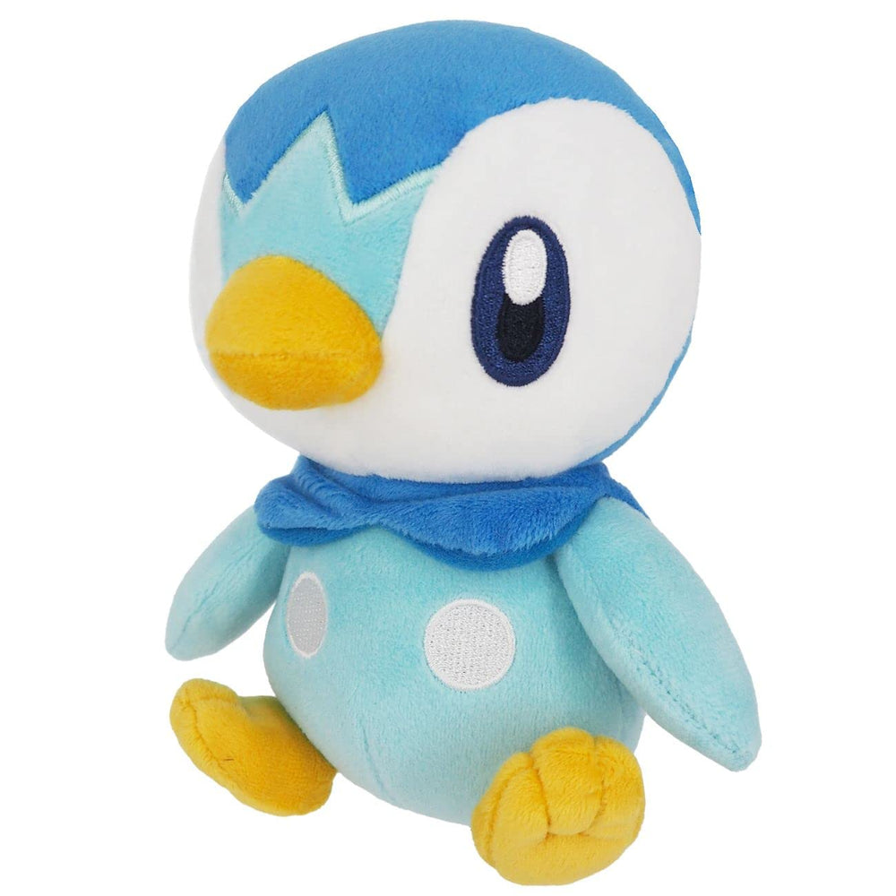 Sanei Piplup plush 6-inch blue toy, perfect as a cozy collectible and gift.