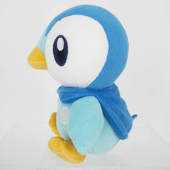 Sanei Piplup plush face highlights yellow beak and white face contrast.