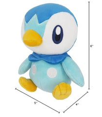 Sanei Piplup plush size approx 6 inches makes it portable.