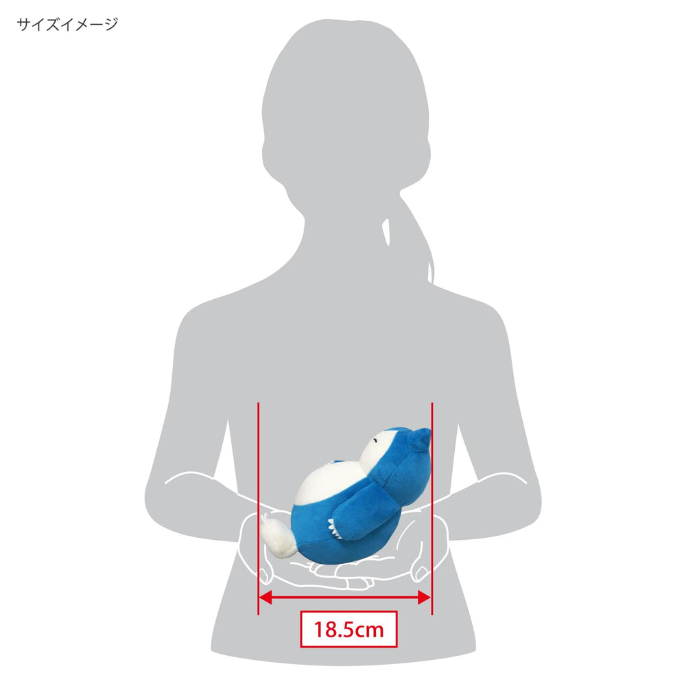 Sanei Snorlax plush retail packaging image highlights new condition.