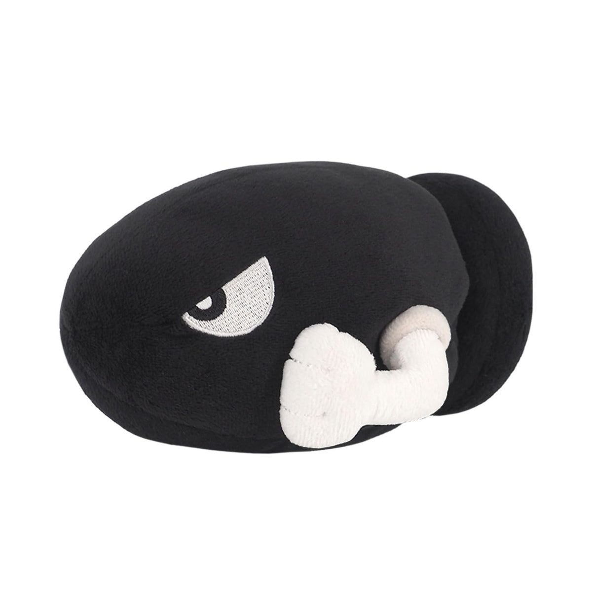 Sanei Bullet Bill plush front view, soft and cuddly for Mario fans.