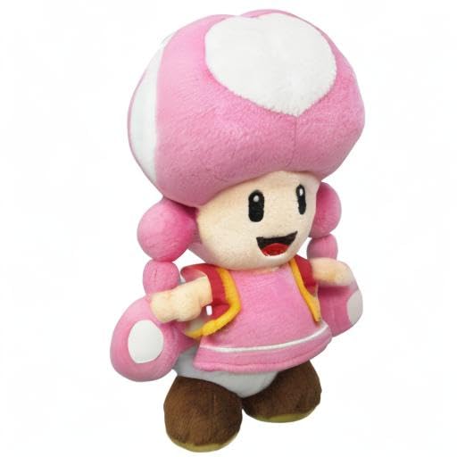 Cute Sanei Toadette plush for fans and collectors to display.
