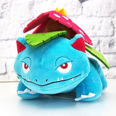 Sanei Venusaur plush back with blooming flower shows collector appeal and display options.