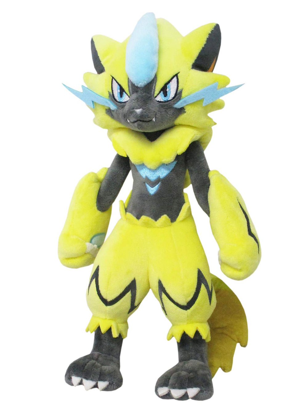 Sanei Zeraora 11-inch plush, front view, ideal for display and gifting