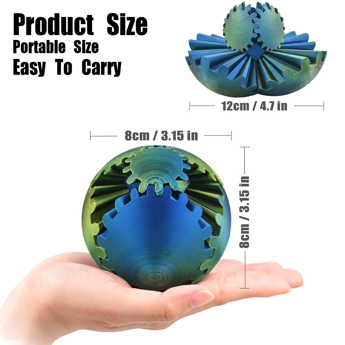 SANSGOUP Gear Sphere edge detail showcases quality 3D print