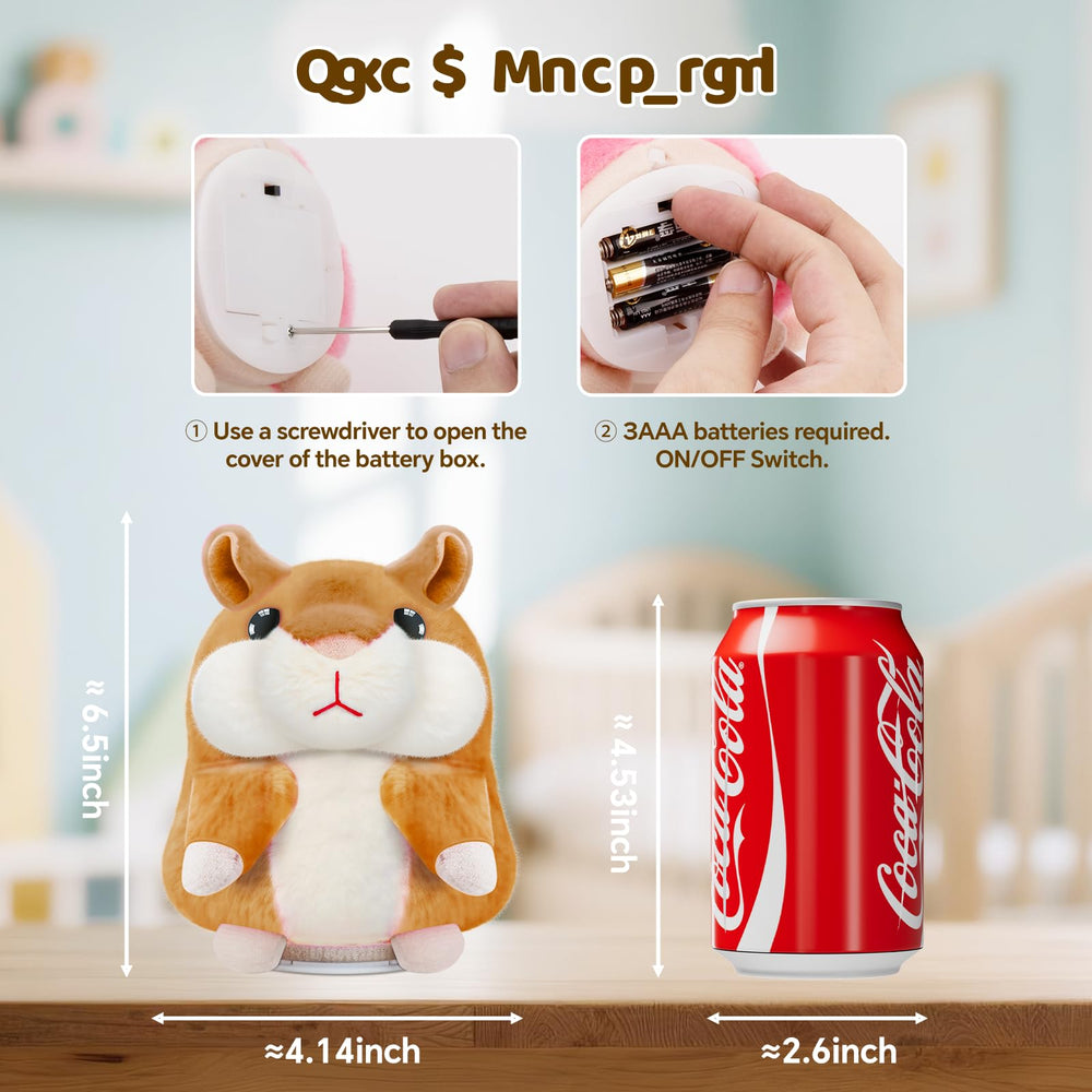 SANJOIN Talking Hamster brown age-appropriate design for toddlers and beyond