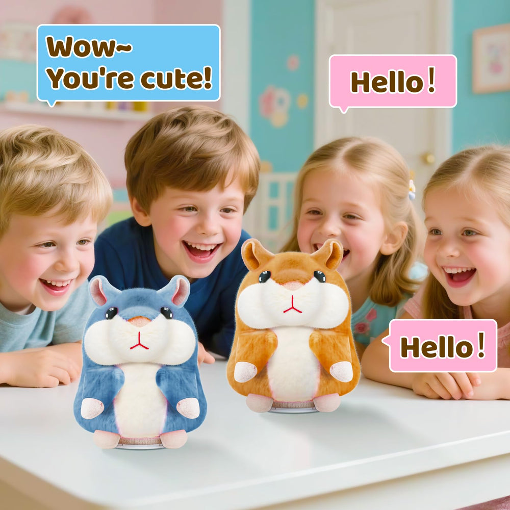 SANJOIN Talking Hamster brown held by child, supports storytelling