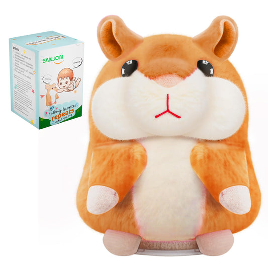 SANJOIN Talking Hamster brown front view, ideal for imaginative play