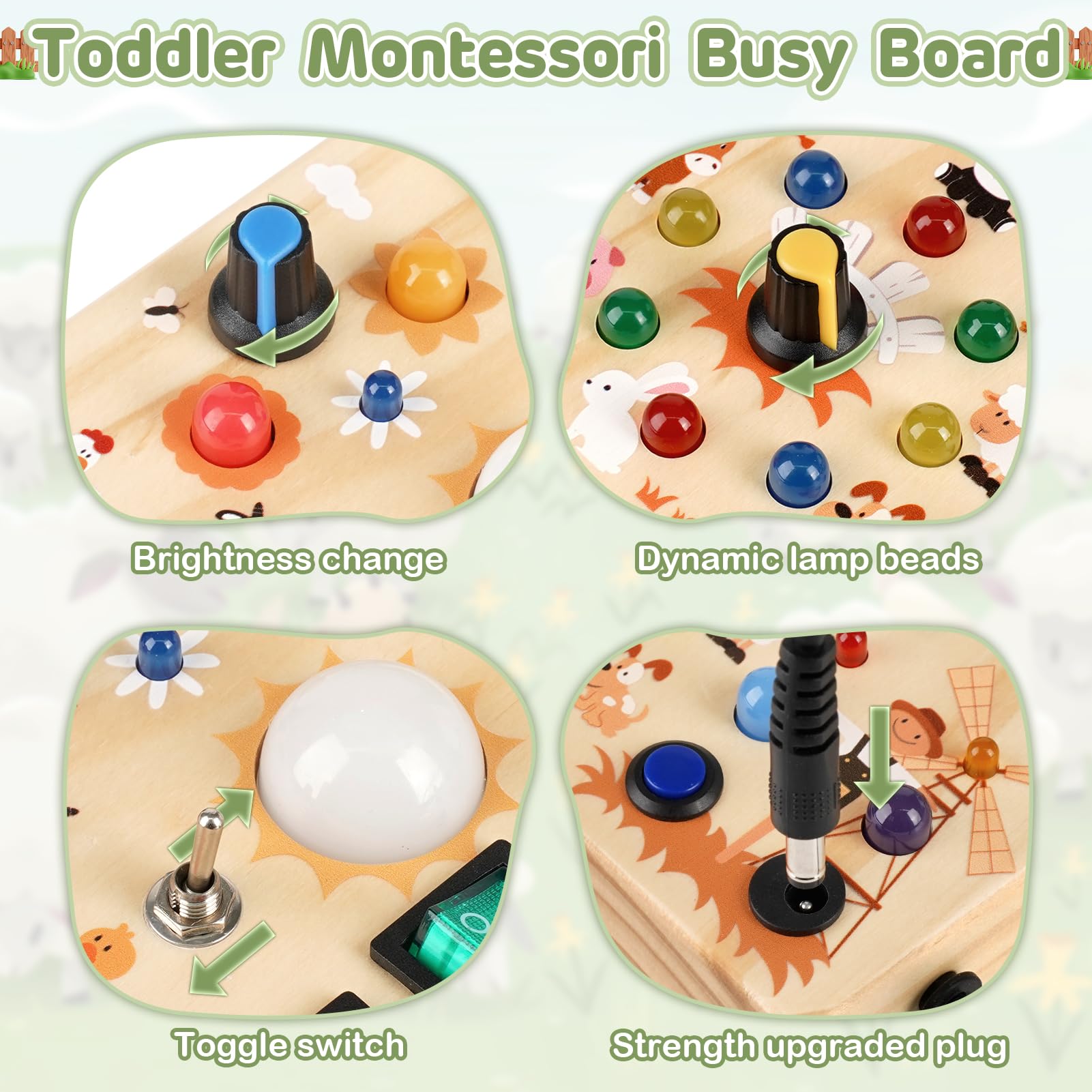 Sanlebi LED Busy Board promotes quiet, screen-free play for fine motor skills