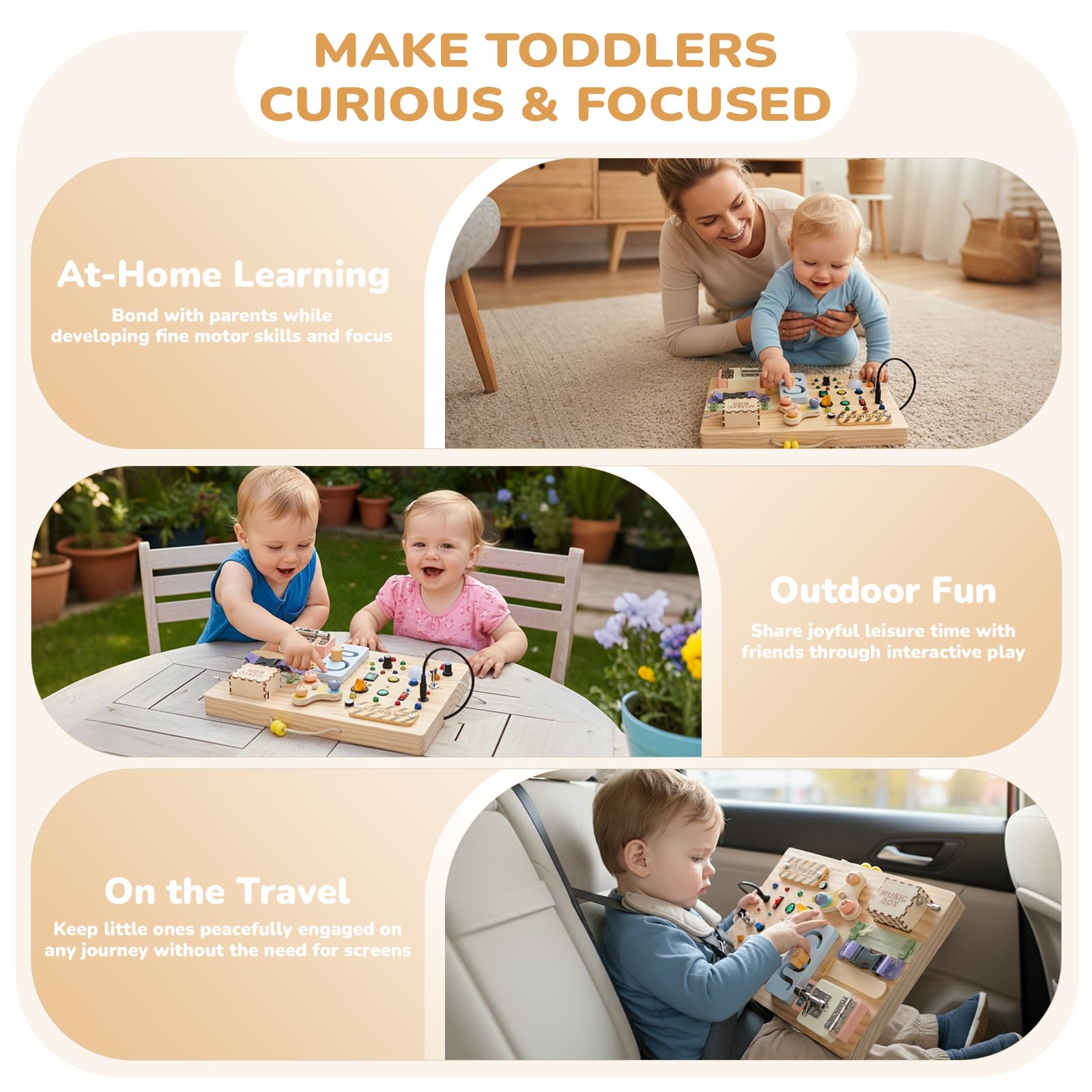 Sanlebi Montessori toy gift for toddlers 1-3 encouraging screen-free exploration.