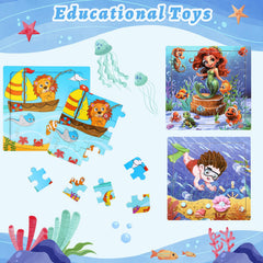 SANNIX illustrated puzzle boards guide young learners