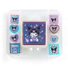Kids use Sanrio Chromi Stamp Set to create colorful art.