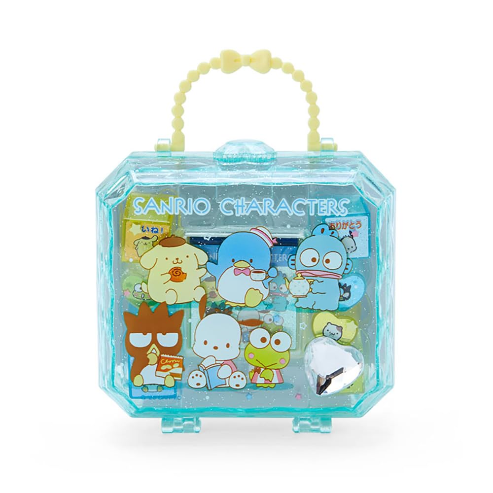 Sanrio Characters Stamp Set features a sparkly jewel case for creative stamping sessions.
