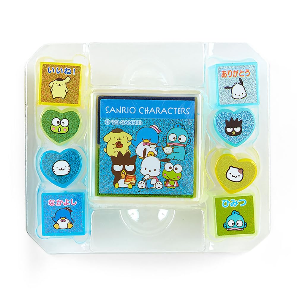 Kids stamp with beloved Sanrio characters during summer activities.