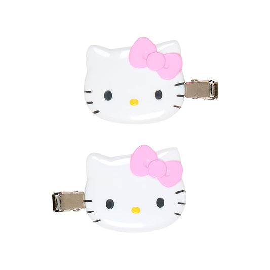 Sanrio Hello Kitty bangs clip right-facing keeps bangs tidy during makeup.