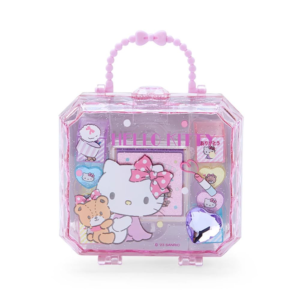 SANRIO Hello Kitty stamp set case-closeup showing stamps for colorful crafts.
