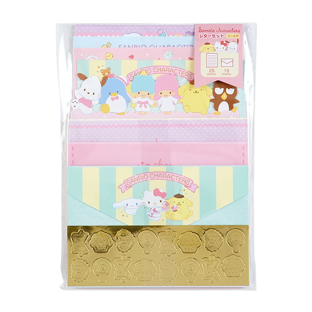 SANRIO Characters Letter Set design 1—bright artwork to brighten notes.