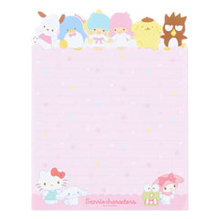 SANRIO Characters Letter Set design 3—cheerful scenes for school notes.