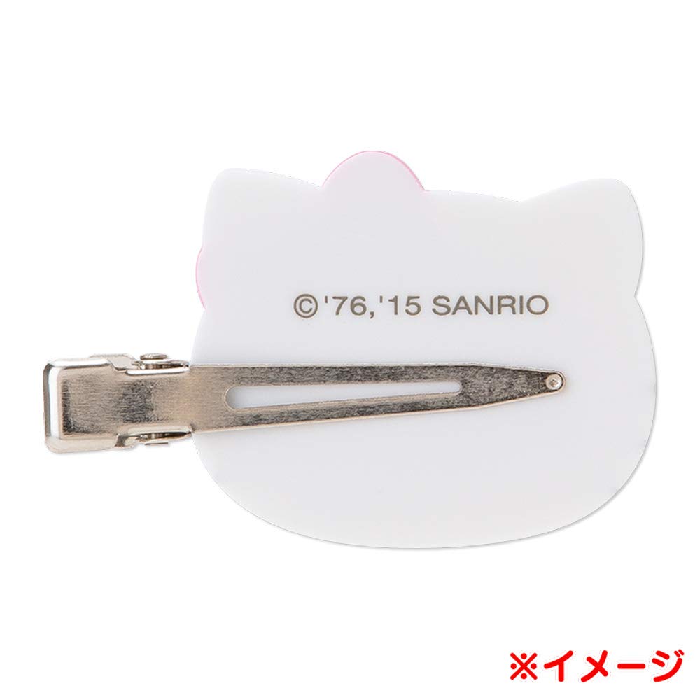 SANRIO My Melody bangs clip in use, keeps hair tidy at desk or on the go.