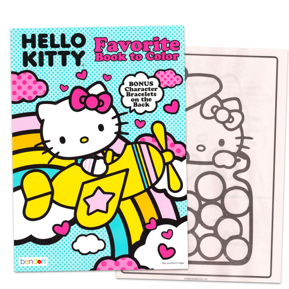 Hello Kitty stickers included for decorating notebooks and backpacks