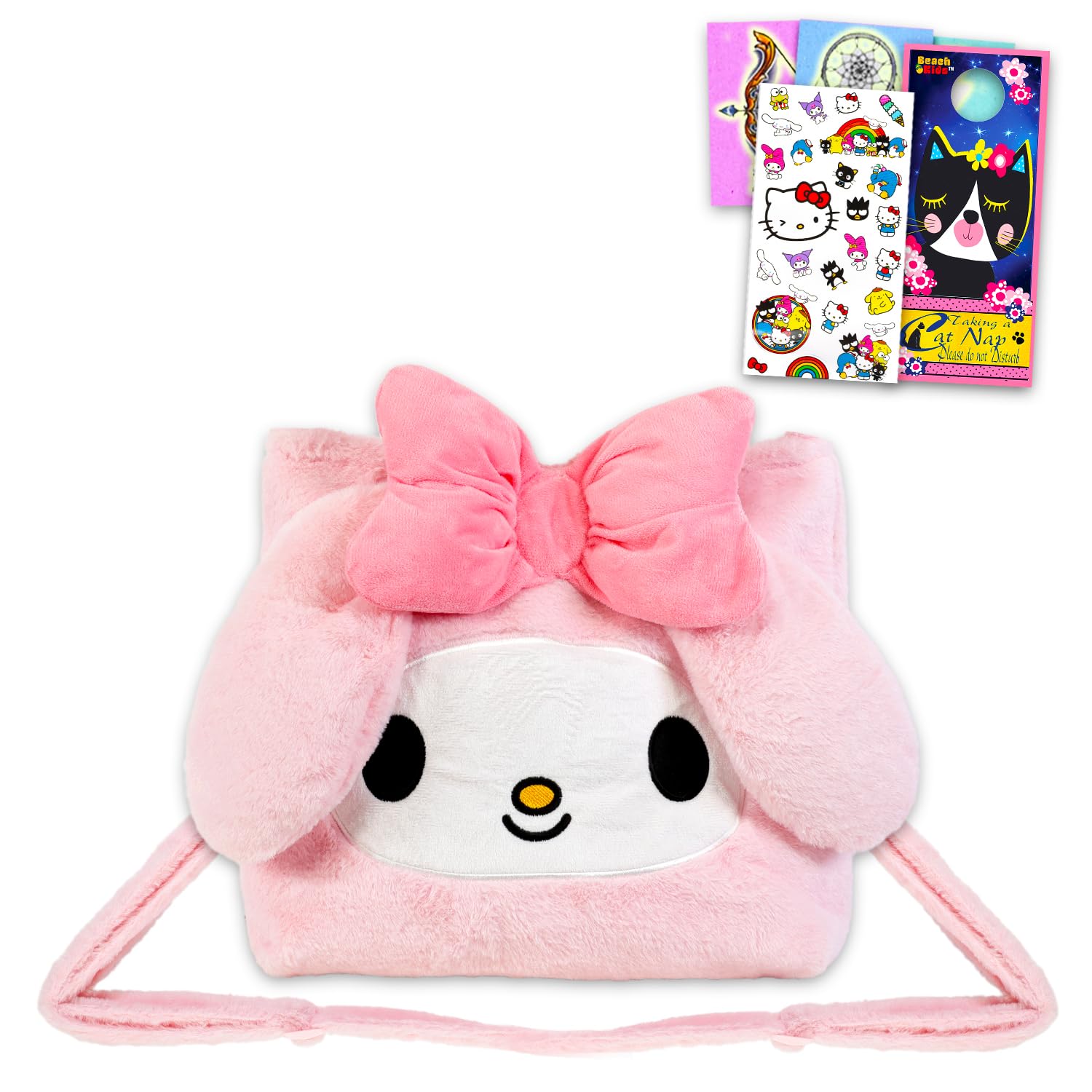 SANRIO My Melody plush purse with adjustable strap for easy everyday carry