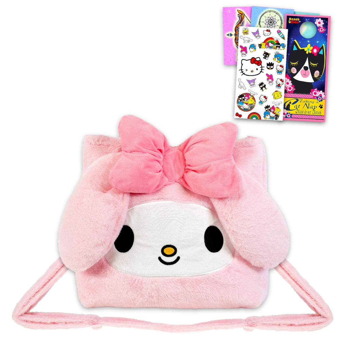 SANRIO My Melody plush purse with adjustable strap for easy everyday carry