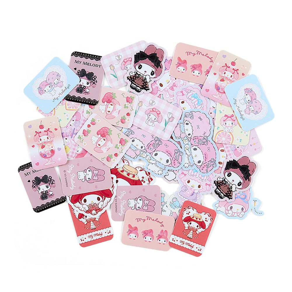 SANRIO My Melody sticker case set open interior showing card slot.