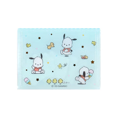Sanrio Pochacco seal and case set open to show card storage.