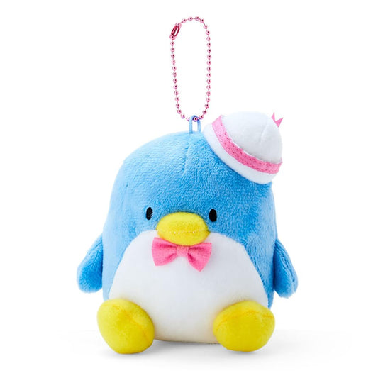 Sanrio Tuxedo Thumb Mascot Holder close-up showing cute character details for desk display.
