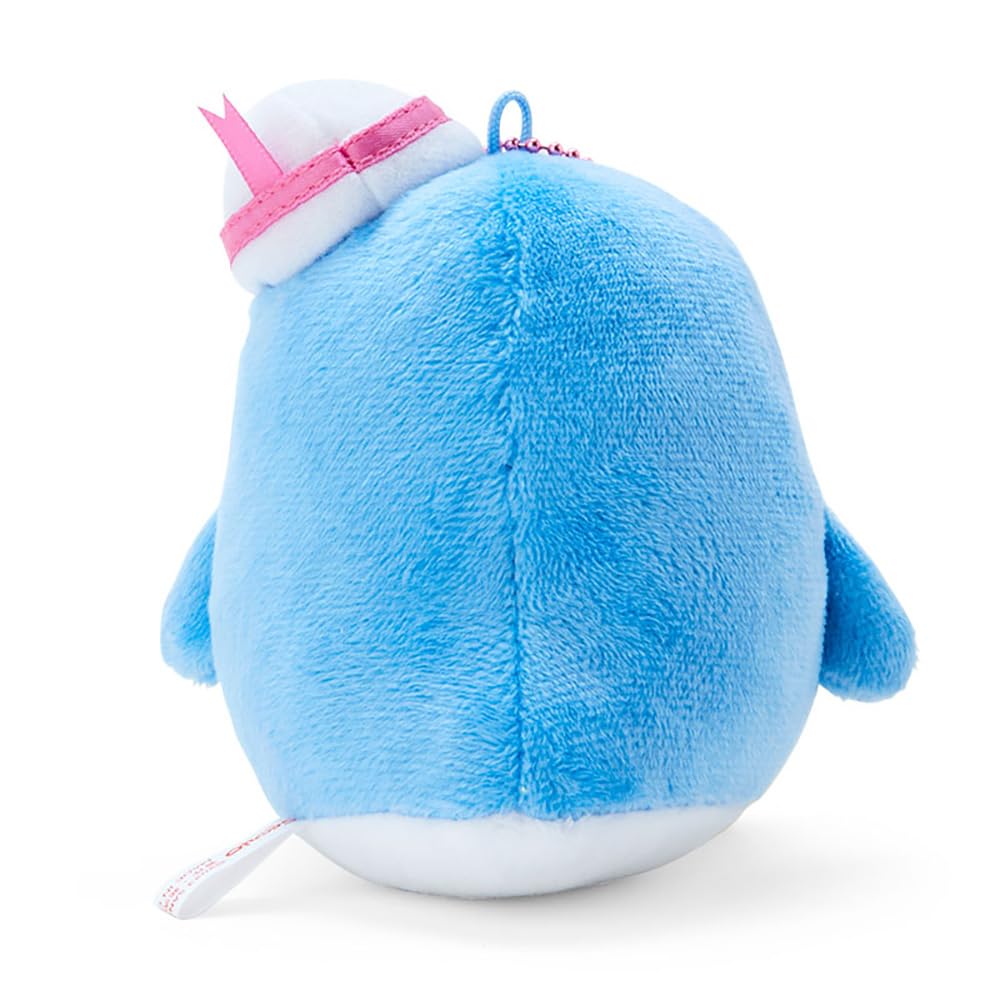 Sanrio Tuxedo Thumb Mascot Holder fabric close-up highlights soft polyester texture.