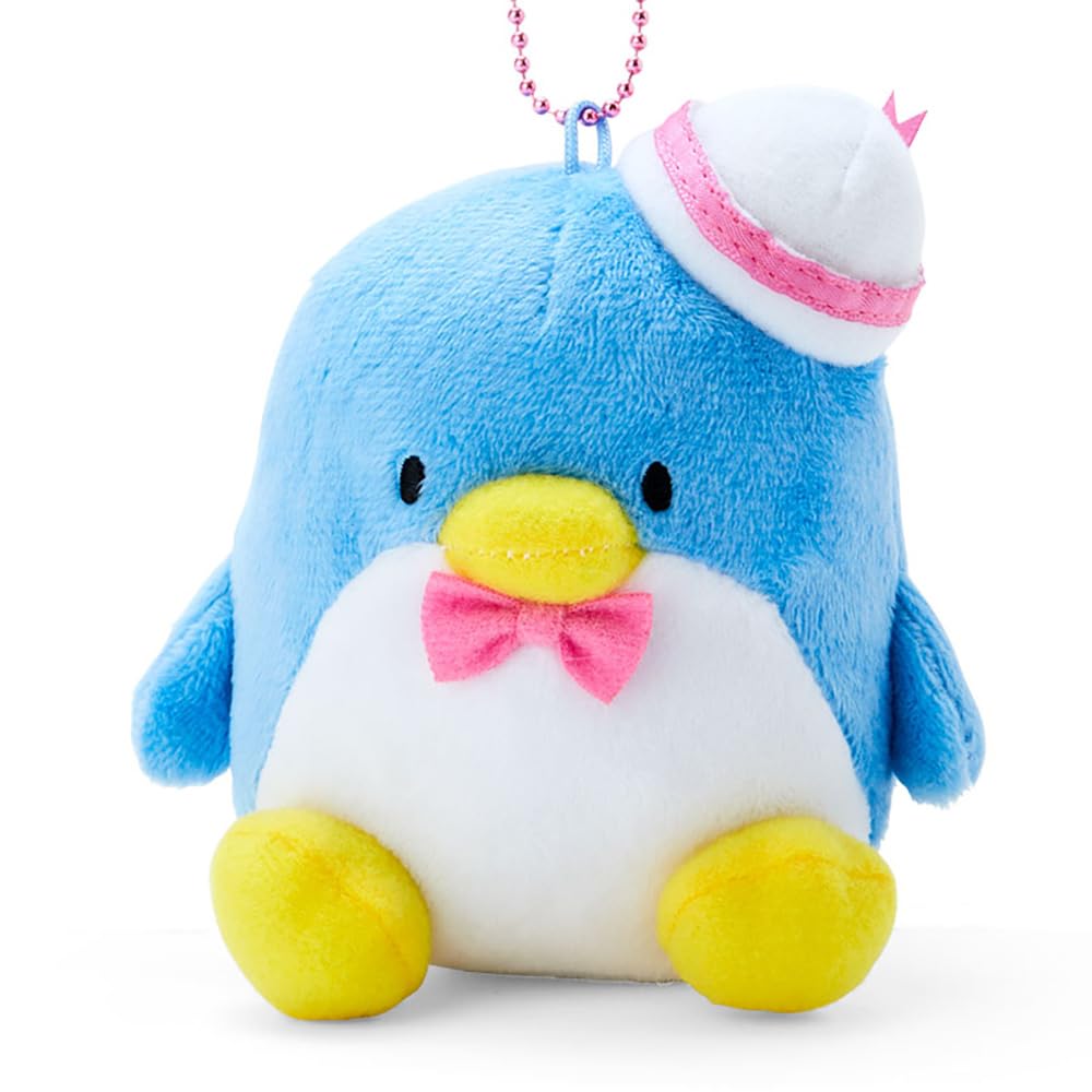 Sanrio Tuxedo Thumb Mascot Holder side view emphasizes compact size for easy handling.