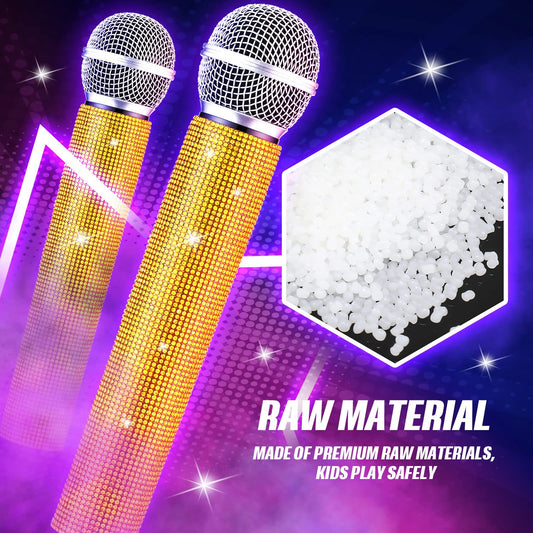 Sanwuta bling microphone prop adds dazzling flair to costume parties and photos.