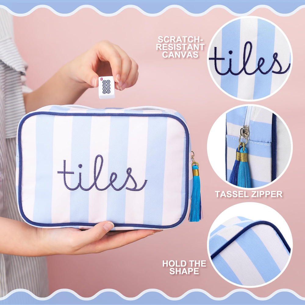 Sanwuta Mahjong Tile Bag is compact for easy travel and storage