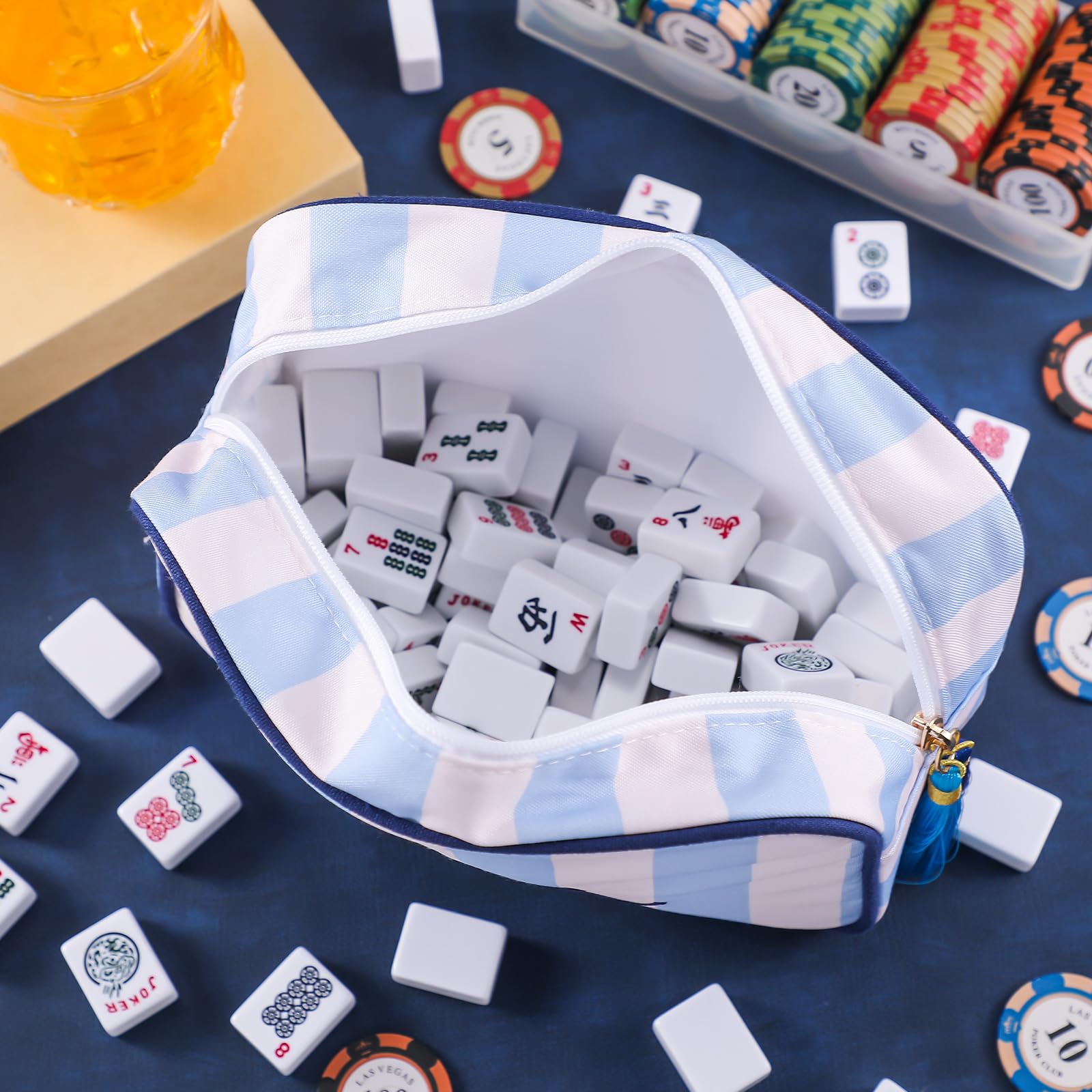 Sanwuta Mahjong Tile Bag doubles as a versatile travel case and storage pouch