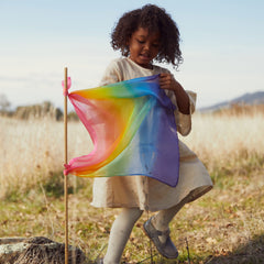 Sarah's Silks Enchanted Mini Playsilks rainbow dress-up sparks creativity