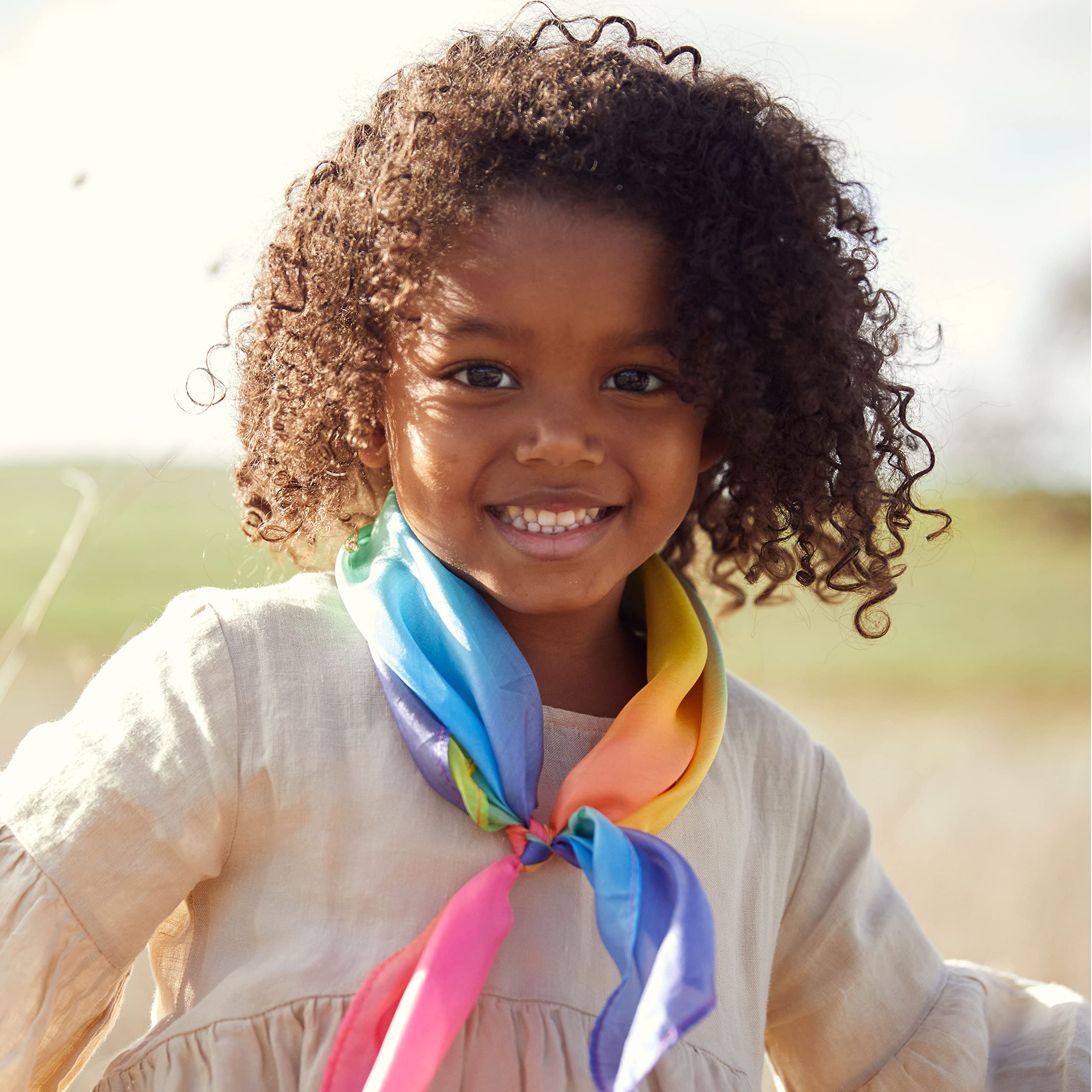 Sarah's Silks Enchanted Mini Playsilks rainbow toss adds motion to playtime