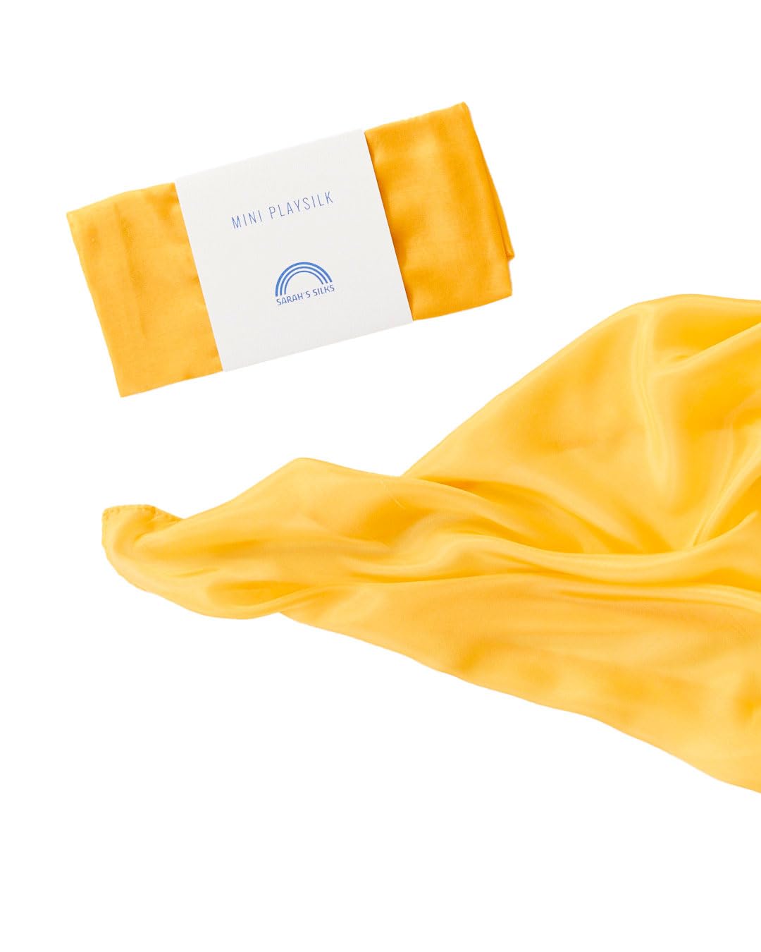 Sarah's Silks Mini Gold Playsilk square for imaginative, open-ended play and sensory exploration.
