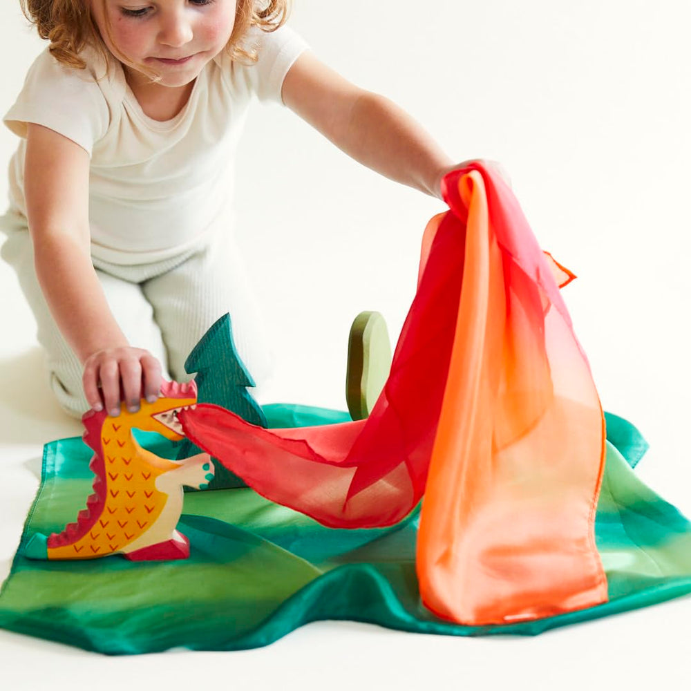 Sarah's Silks mini playsilk cape 21—quick costume upgrade for dramatic play and dance