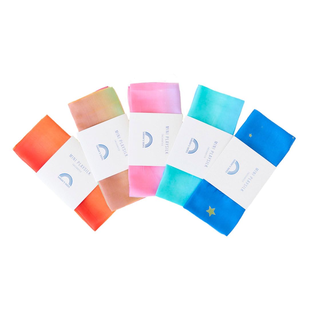 Sarah's Silks mini playsilk rainbow 21—vibrant color for imaginative dress-up and movement