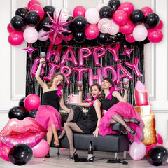 saratimtou 10inch hot pink balloons versatile decor for walls or ceilings