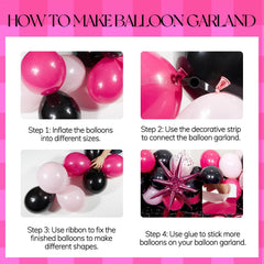 saratimtou hot pink star balloons elevate milestone birthday decor