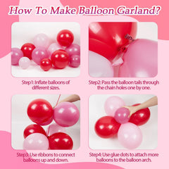 Saratimtou valentines balloon arch kit foil balloon close-up detail