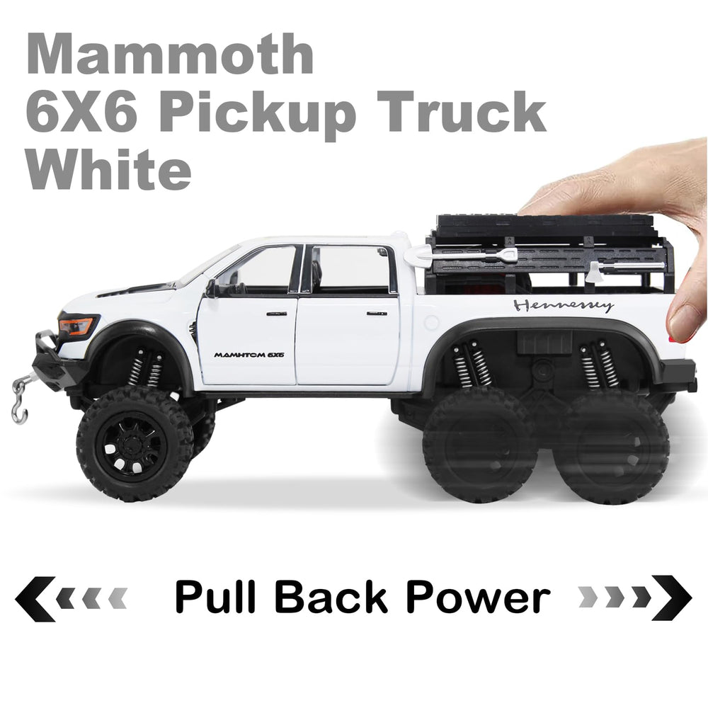SASBSC 6x6 pickup truck toy white open doors reveals interactive features for imaginative storytelling