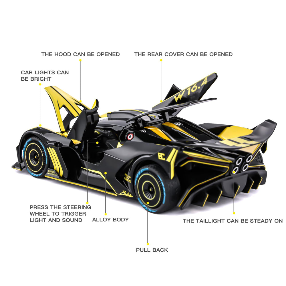 SASBSC Bolide 1:24 with bright headlights and engaging sound effects