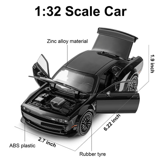 SASBSC Challenger 1:32 die-cast car with lights and sounds.