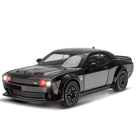 SASBSC Challenger 1:32 die-cast car with open doors for easy handling.