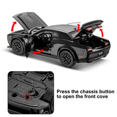 SASBSC Challenger 1:32 die-cast rubber tires for steady grip.