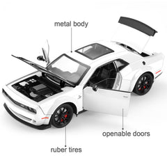 SASBSC diecast car, white finish with lights and sounds for an engaging experience