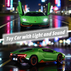 SASBSC Lamb SVJ toy car, green with light and sound features for interactive fun.
